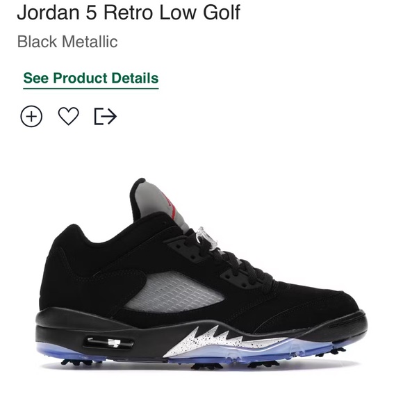 jordan 5 metallic golf